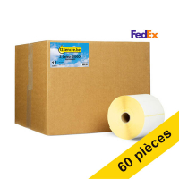 Offre : 5x marque 123encre remplace Zebra Z-Select 2000D étiquettes FedEx (800264-605) 102 x 152 mm (12 rouleaux) 653308
