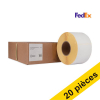 Offre : 5x marque 123encre remplace Zebra Z-Select 2000D étiquettes FedEx (800740-605) 102 x 152 mm (4 rouleaux) 653312 - 1