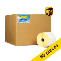Offre : 5x marque 123encre remplace Zebra Z-Select 2000D étiquettes UPS (800264-605) 102 x 152 mm (12 rouleaux) 653188