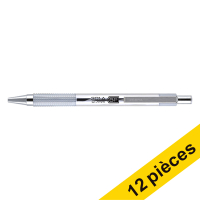 Zebra Pen Offre : 12x Zebra F301A stylo à bille - argent  423810