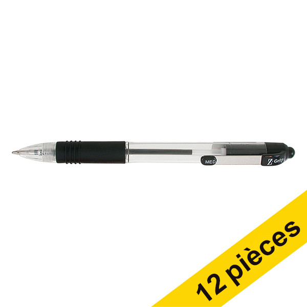 Zebra Pen Offre : 12x Zebra Z-Grip stylo à bille - noir  423815 - 1