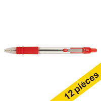 Zebra Pen Offre : 12x Zebra Z-Grip stylo à bille - rouge  423816