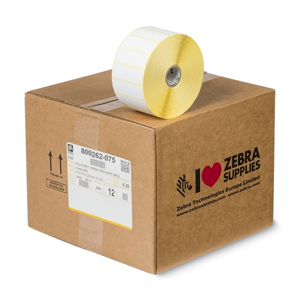 Zebra Z-Select 2000D étiquettes (800262-075) 57 x 19 mm (12 rouleaux) 800262-075 140014 - 1