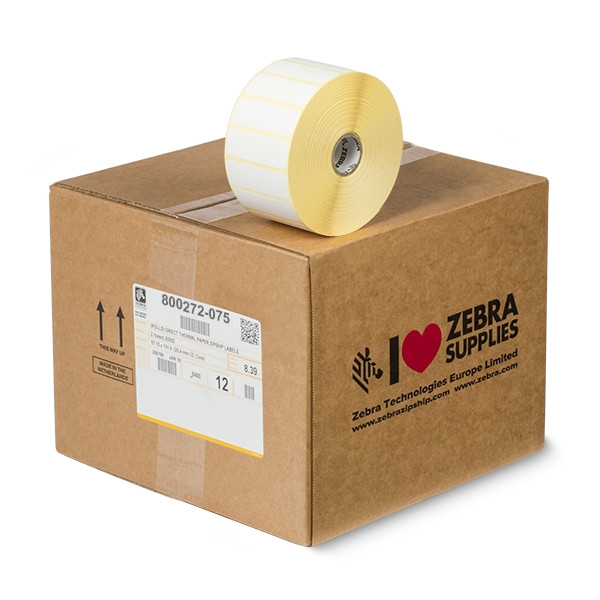 Zebra Z-Select 2000T étiquettes (800272-075) 57 x 19 mm (12 rouleaux) 800272-075 140058 - 1