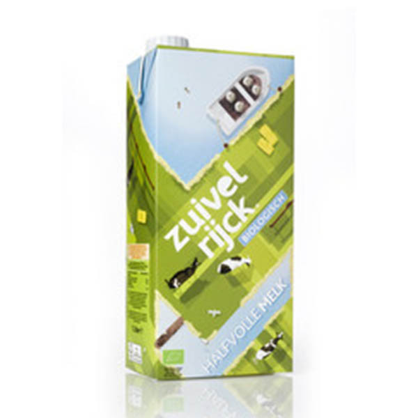 Zuivelrijck lait demi-écrémé biologique 1 litre (12 pièces) 422861 - 1