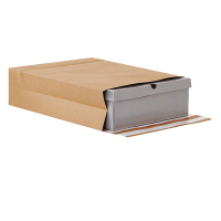 e-Green pochette à fond plat 350 x 450 x 120 autocollant (200 pièces) - brun 69114 209422