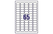 65 par feuille (38,1 x 21,2 mm)