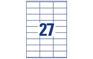 27 par feuille (70 x 32 mm & 63,5 x 29,6 mm)