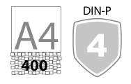 Din P-4 (400 copeaux par A4)