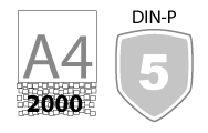 Din P-5 (2000 copeaux par A4)