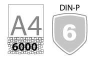 Din P-6 (6000 copeaux par A4)