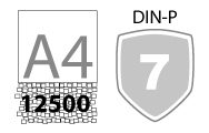 Din P-7 (12 500 copeaux par A4)