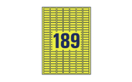 189 par feuille (25,4 x 10 mm)