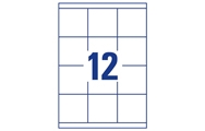 12 par feuille (63,5 x 72 mm)