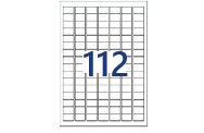 112 par feuille (25,4 x 16,9 mm)