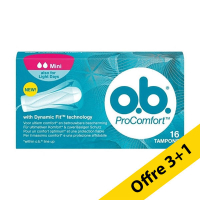 Offre : 4x o.b. ProComfort Mini tampons (16 pièces) SOB00028