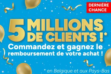 5 millions de clients ! Célébrez avec nous. 5 millions de clients ! Célébrez avec nous.