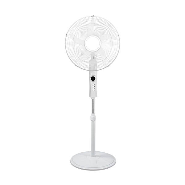 123encre F501 ventilateur sur pied avec minuterie - blanc