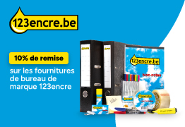 10% de remise sur les fournitures de bureau de marque propre