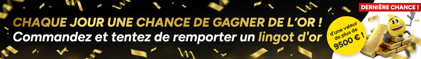 Commandez et gagnez. Tentez chaque jour de remporter de l'or