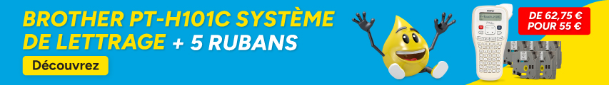 Système de lettrage Brother PT-H101C + 5 rubans Système de lettrage Brother PT-H101C + 5 rubans