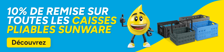 Remises sur les caisses pliables Sunware Remises sur les caisses pliables Sunware