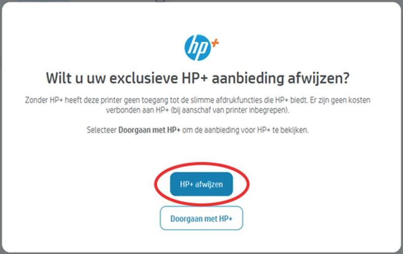Rejeter HP+
